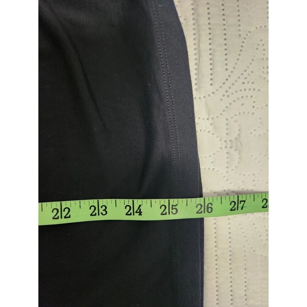 Lands End Womens Turtleneck Top Large Shaped Fit Black Long Slv Lightweight NWT